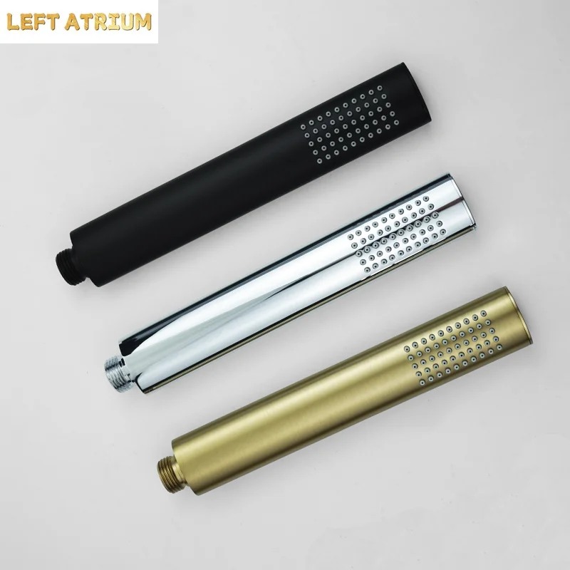 Brass Chrome-Plated Brushed Gold Matte Black Hand Shower 1.5m Hose Bright Surface Thickened Oval Design Hand Shower