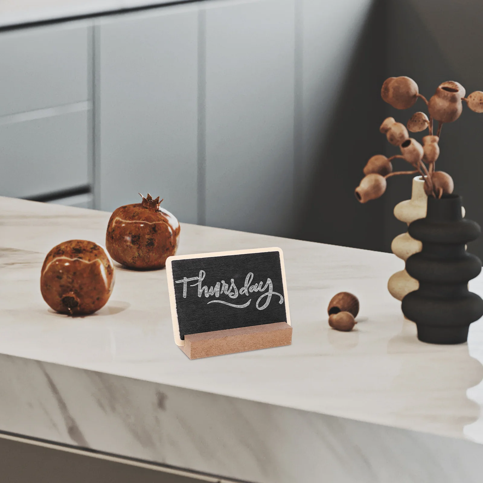 

10 set Mini Wooden Chalkboard Small Blackboard With Stand For Home Coffee Shop Message Board Classroom Tabletop Sign Display