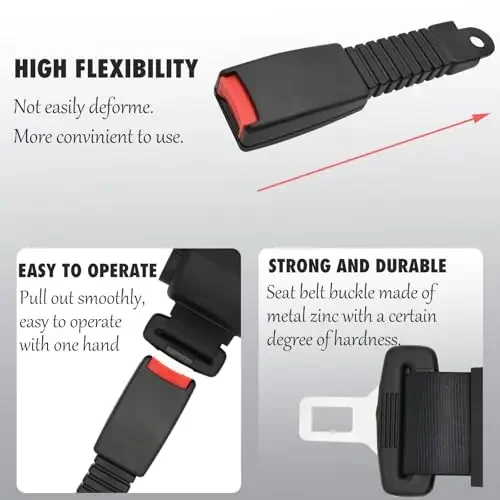 

Universal 42-Inch Retractable Seat Belt Set – 4-Pack For Golf Carts, Go-Karts, ATVs And UTVs, No Mounting Bar Included