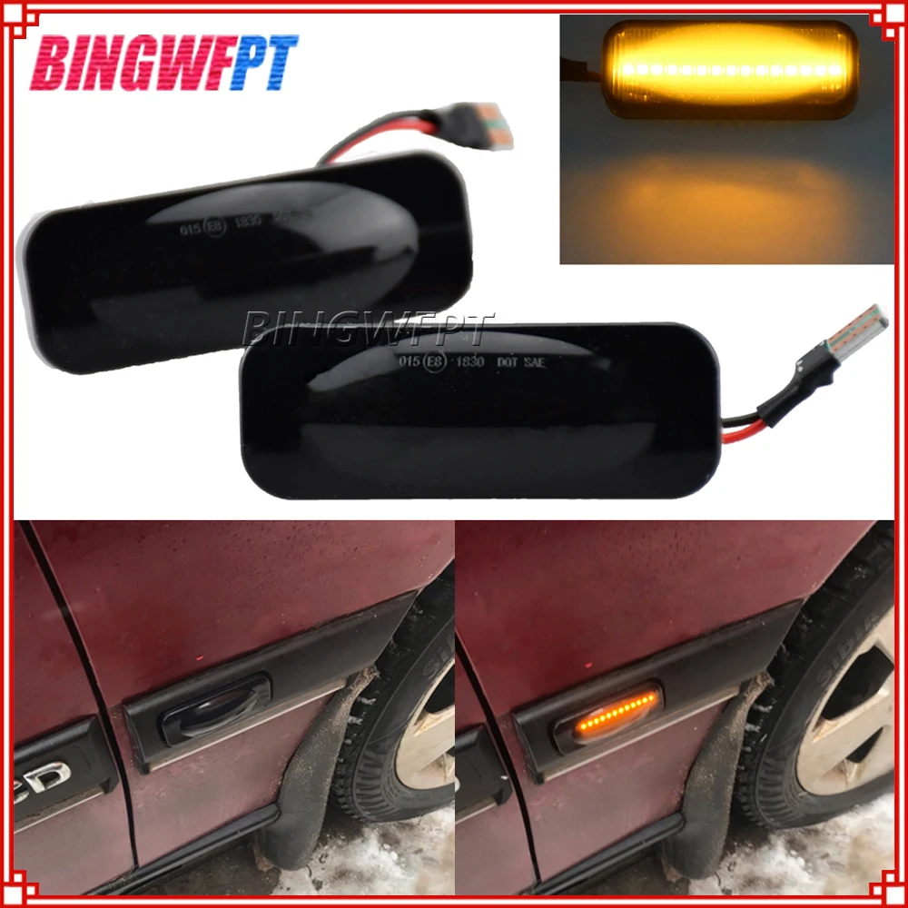 

2PCS Car LED Dynamic Turn Signal Light Side Fender Marker Sequential Blinker Lamp For Opel Omega B Stufenheck Caravan 1994-2003