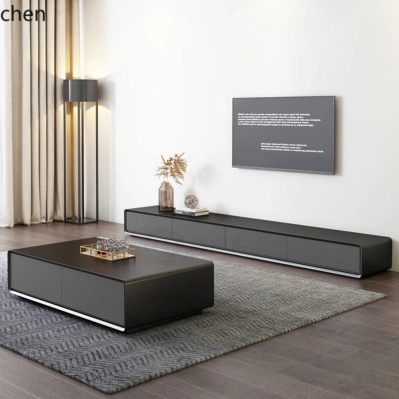 HT خزانة تلفزيون طاولة القهوة مزيج بسيط غرفة المعيشة خزانة تلفزيون الشمال خزانة أرضية الجوز