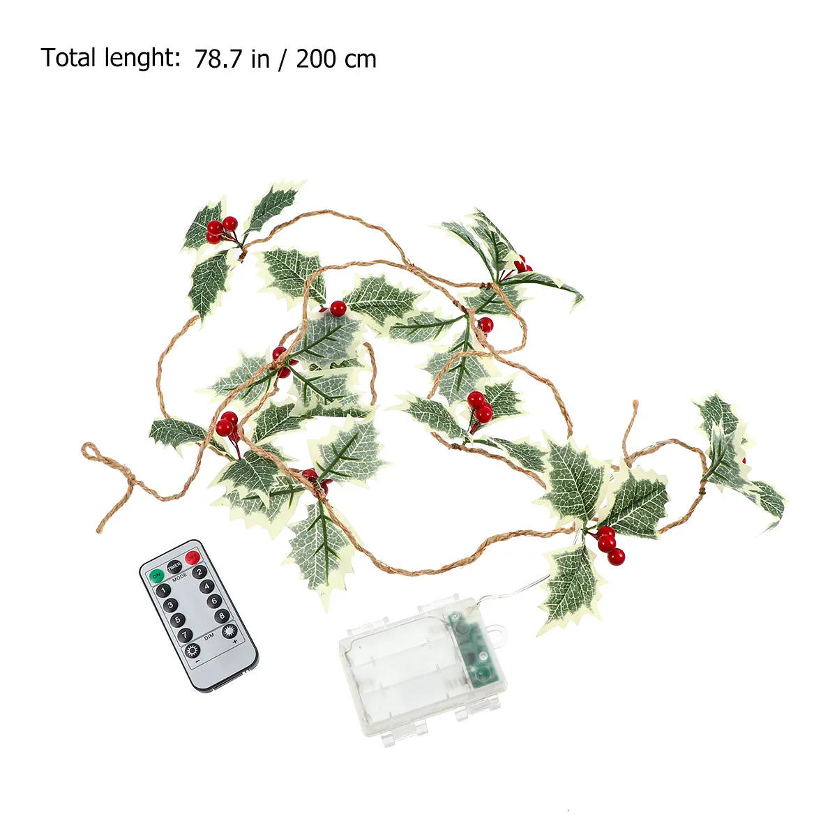 

1pc Christmas String Lights Red Berry Lights Festive Decorations Warm Glow Party Holiday Decoration Operated