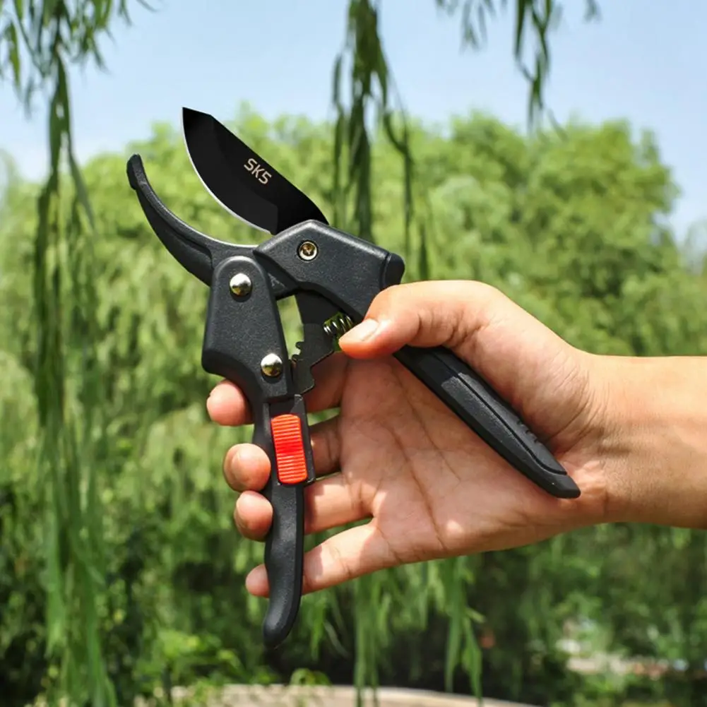 Pruning Shears with Ultra Sharp Blades Ergonomic Handle Scissors Safety Mechanism Multipurpose Hand Pruner Garden Clippers