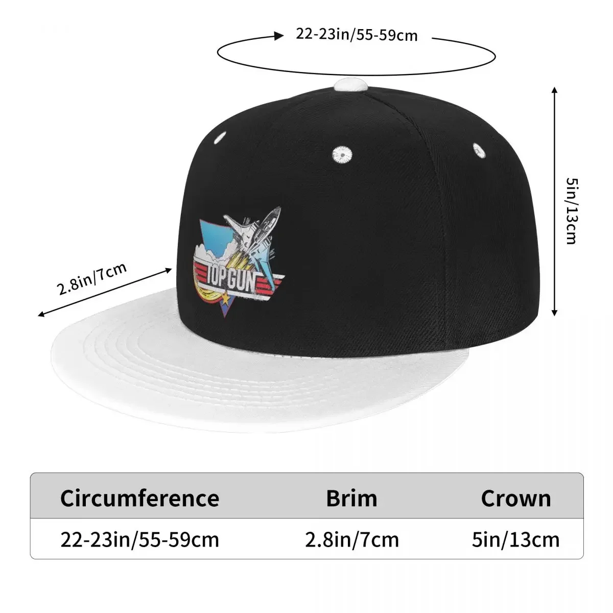 Punk Top Gun Maverick Film Hip Hop Czapka z daszkiem Letnia płaska deskorolka Snapback Dad Hat