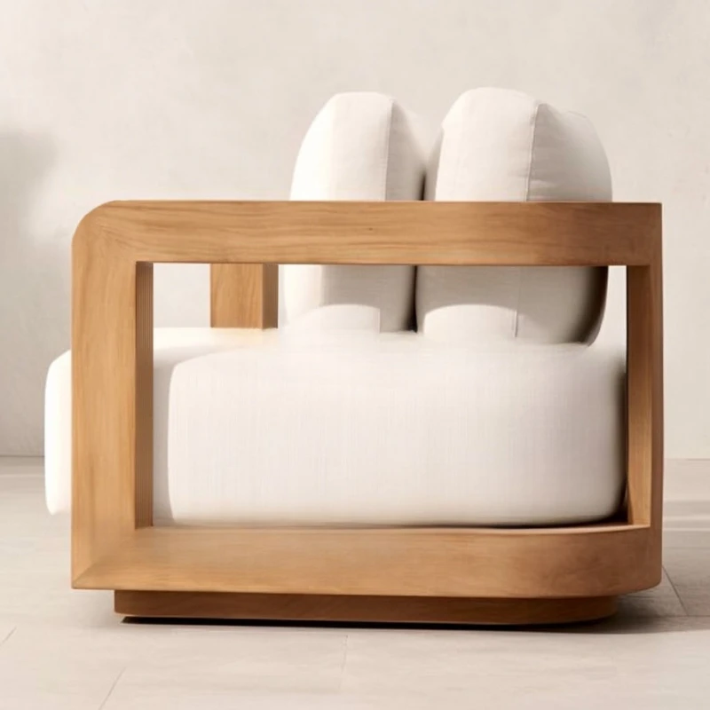 

All Weather Outdoor Furniture Villa Wooden Teak Sofa Set Private