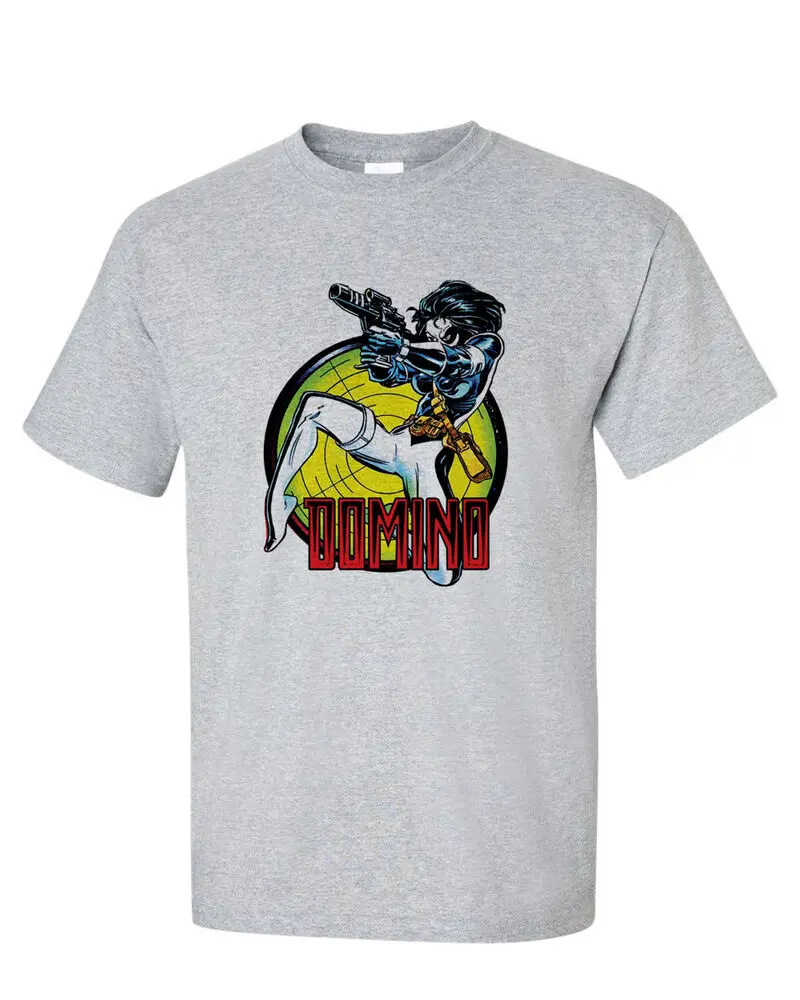 Camiseta de manga corta con estampado de cómics, Camisa de algodón de alta calidad, 100% algodón, estilo retro, Domino, X Force