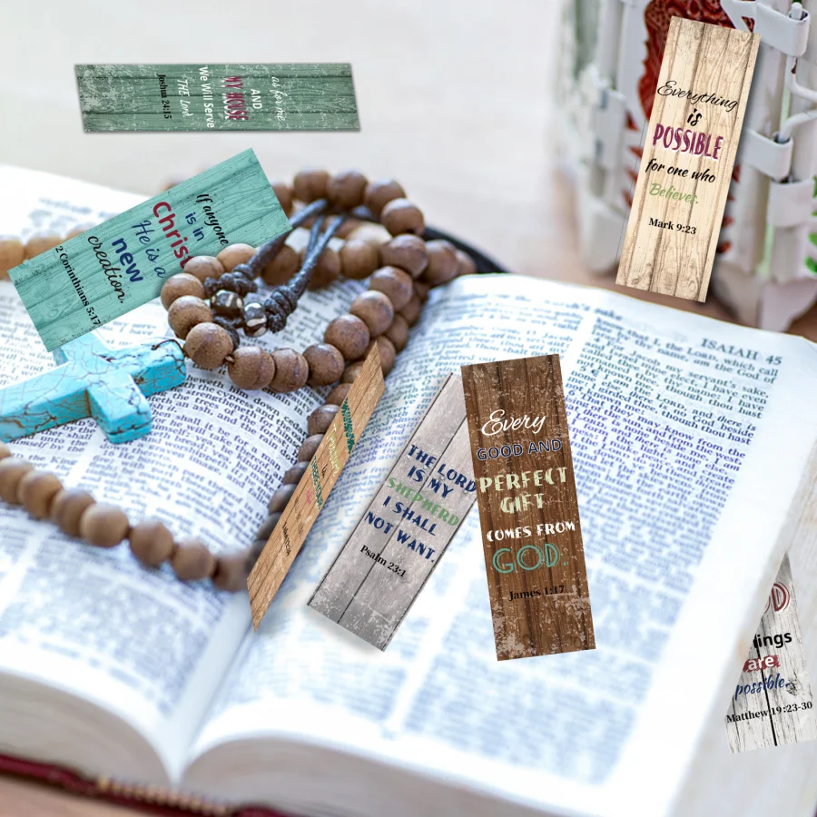 24 Pcs Christian Scripture Bookmarks Bible Verse Bookmarks Bulk Inspirational Book Mark Positive Faith Bookmarks