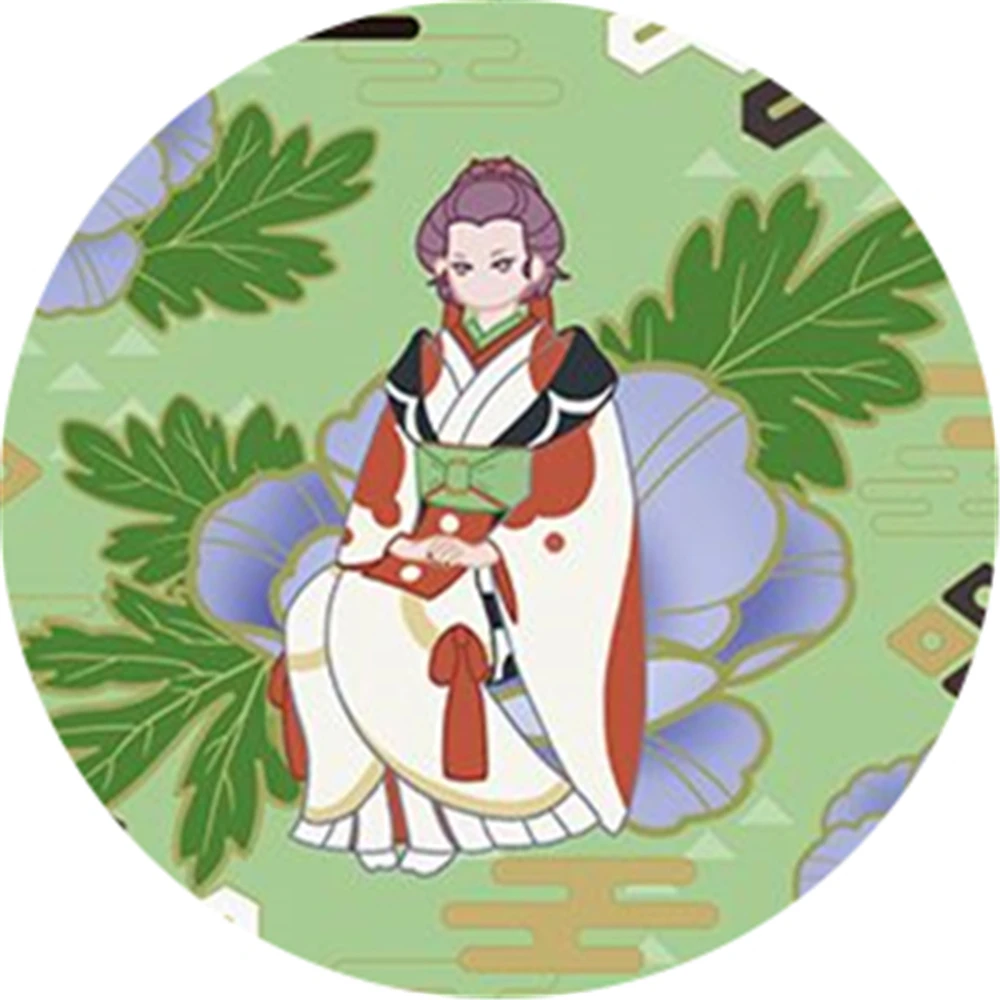 58mm Anime Mononoke‌ Medicine Seller Shino‌ Kuki Zashiki-warashi‌ Cosplay COSTUME Badge Pin SPTE Tinplate Brooch﻿ Prop Xmas Gilf view 4