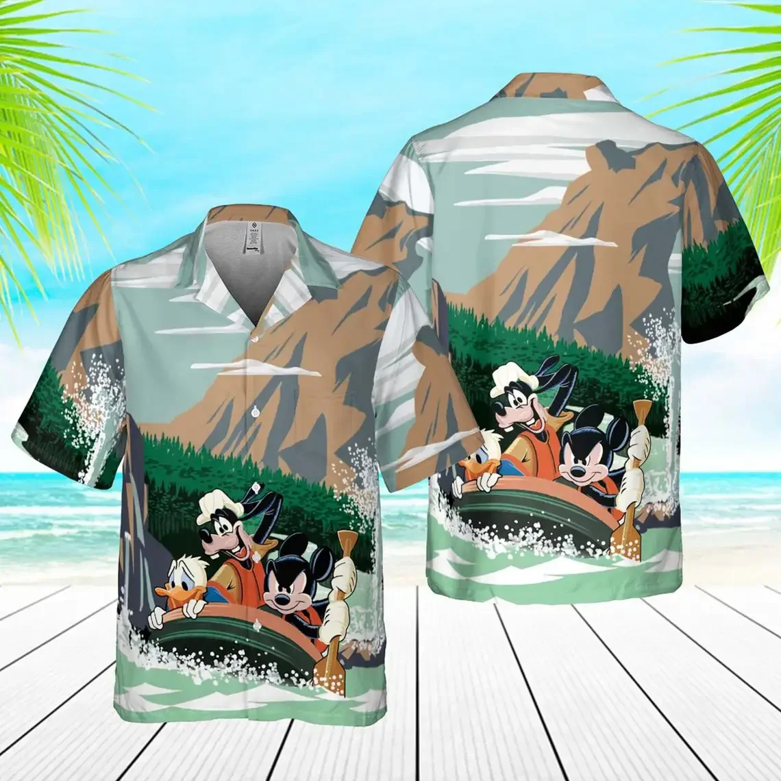 Disney Mickey And Friends Adventure Hawaiian Shirt Vintage Beach Short Sleeve Shirt Disney World California Adventure Shirt