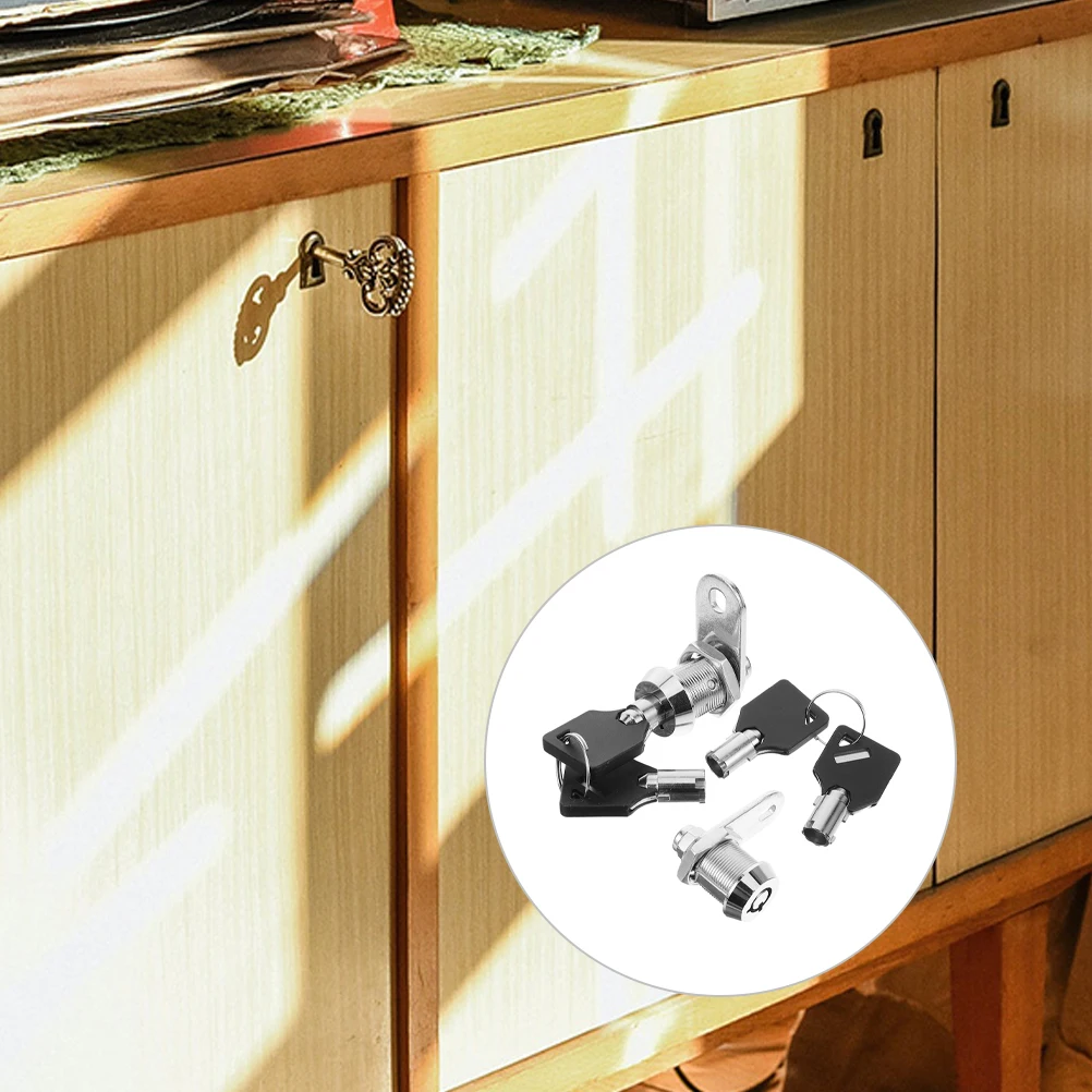 

1 set Door Lock Cabinet Drawer Replacement File Mailbox Toolbox Keyed Cam Locks High Security Durable Multifunctional