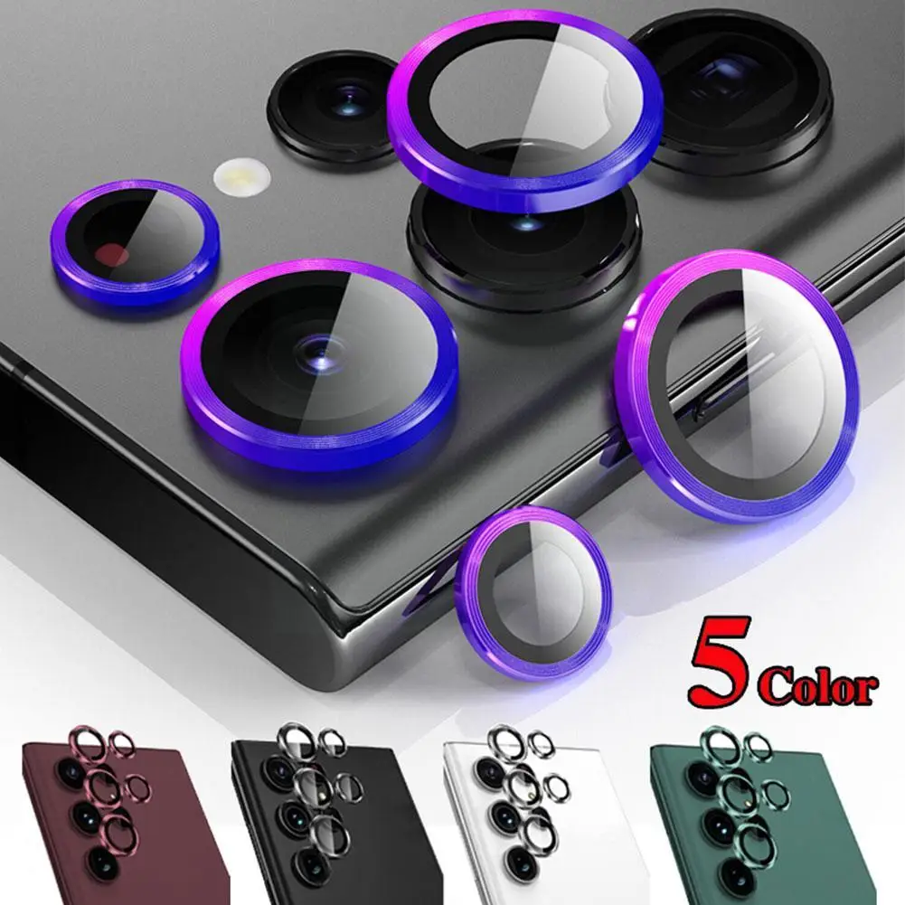 Cristal de lente Protector de cámara para Samsung S23 Ultra Metal Lens Glass para Samsung S23 S22 Ultra S23 Plus S23Ultra Lens Co Q4D7