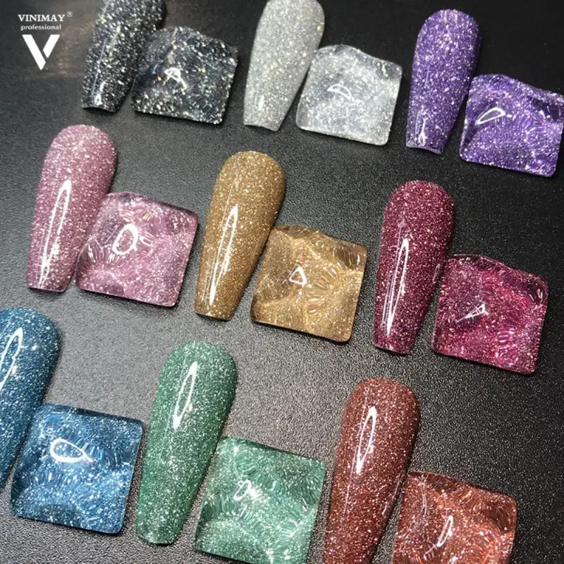 

Nail Varnish Sparkling Shiny Nail Gel 18 Colors Manicure Reflective Glitter Nail Polish Gel Diy Nails 15ml Nail Accessories