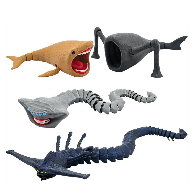 El océano de piraña de aguas profundas tiene comer el modelo de muñeca de acción impresa en 3D del gran levitán, un nuevo regalo de Navidad coleccionable