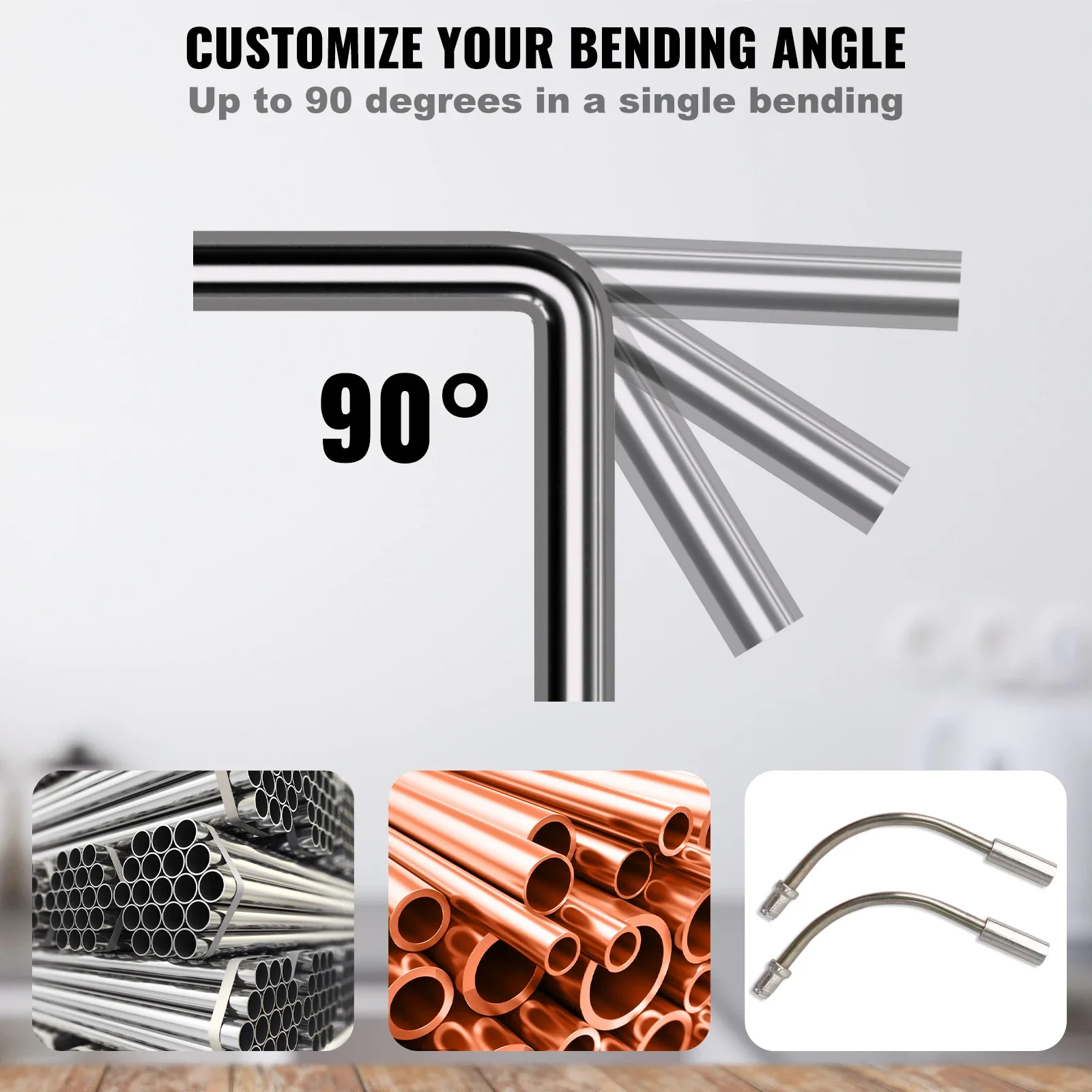 VEVOR-Tubo Bender Ratcheting, Reverse Tubing Bending Tools, 7 Dies Pipe Cutter para Ar Condicionado, Reparação Frigorífico