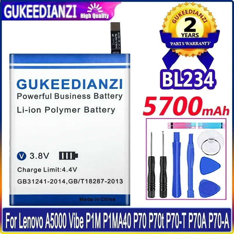 Batería para Lenovo A2010 A2107 A2207 A278T A278 A300 A750 A319 A356/A5000 Vibe P1M P1MA40 P70/A536 A606/A880 S856/A706 A788T