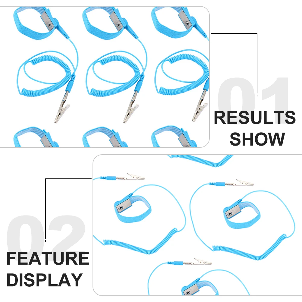 

4 Pcs Electrostatic Bracelet Adjustable Ground Wrist Strap Rounding ESD Straps Bands Grounding Anti