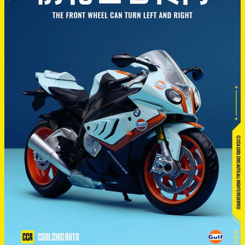 

BMW S1000RR Мотоцикл Gulf Oil GULF Модель из сплава Мотоцикл Игрушка Подарочный Орнамент