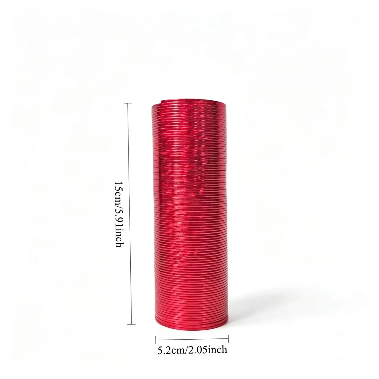 Faux Metallic Red 150MM Extra Long Rainbow Circle Fun Magic Toy Early Development Education Folding Plastic Spring Coil Children