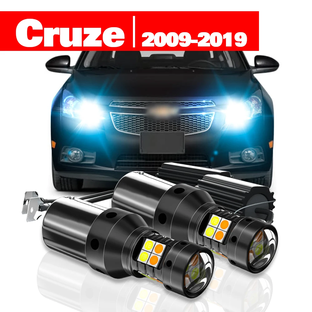 

For Chevrolet Cruze 2009-2019 2pcs LED Dual Mode Turn Signal+Daytime Running Light DRL 2010 2011 2012 2013 2014 2015 Accessories
