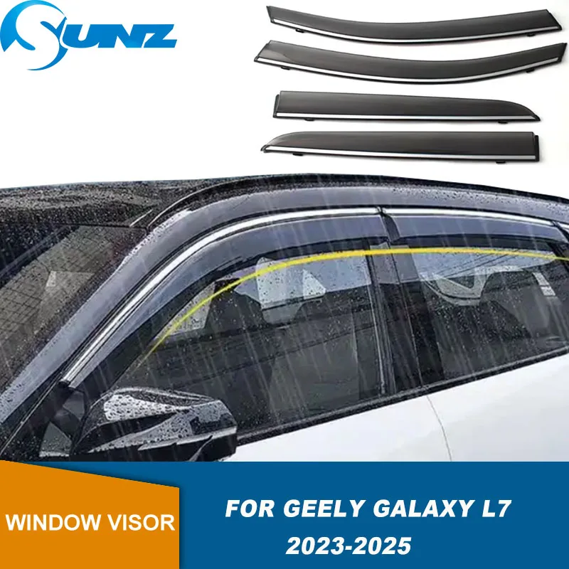 Side Window Visor For Geely Galaxy L7 2023 2024 2025 Door Visor Rain Guard Weather Shield Wind Deflector Awning Shelter