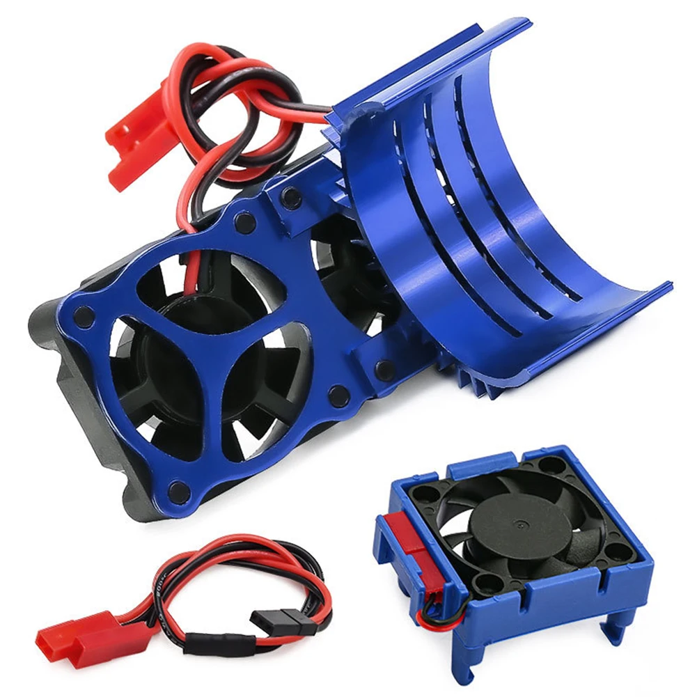 RC VXL-3s ESC Cooling Fan Motor Dual Fan Set Compatible Traxxas Slash 4x4 Stampede 4x4 Rustler 4x4 Hoss 4×4 Velineon  Heat Sink