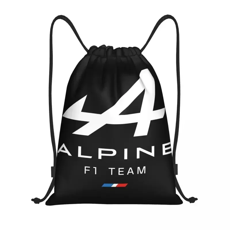 

Alpine F1 Team Logo Drawstring Backpack Sports Gym Bag String Sackpack for Working Out