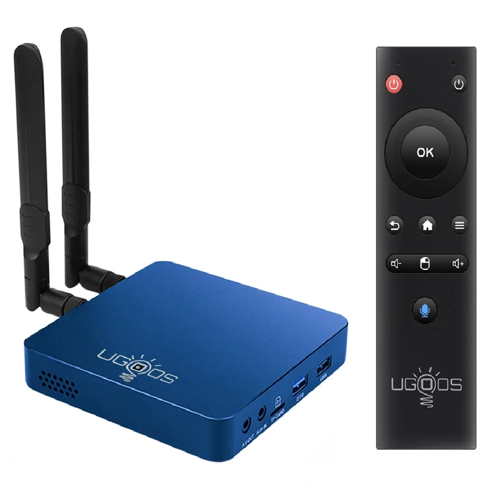 

UGOOS UT8 PRO RK3568 LPDDR4 8GB RAM 64GB ROM UT8 TV BOX Android 11 4GB 32GB WiFi6 1000M 4K Media Player BT Voice Remote Control