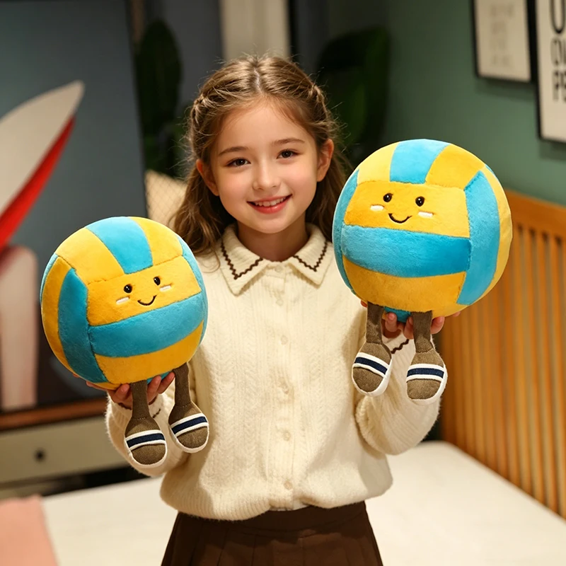 

Hot Sale Creative Simulation Volleyball Ball Plush Toy Kawaii Basketball Props Pillow Accompany Kids Children's Birthday Gift