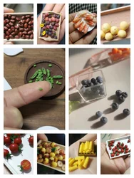 Bjd Food Play Simulation Fruit Vegetable Clay Decoration Doll House Sundry Shop Scene Red Dates Nuts Dry Goods Food Accessories