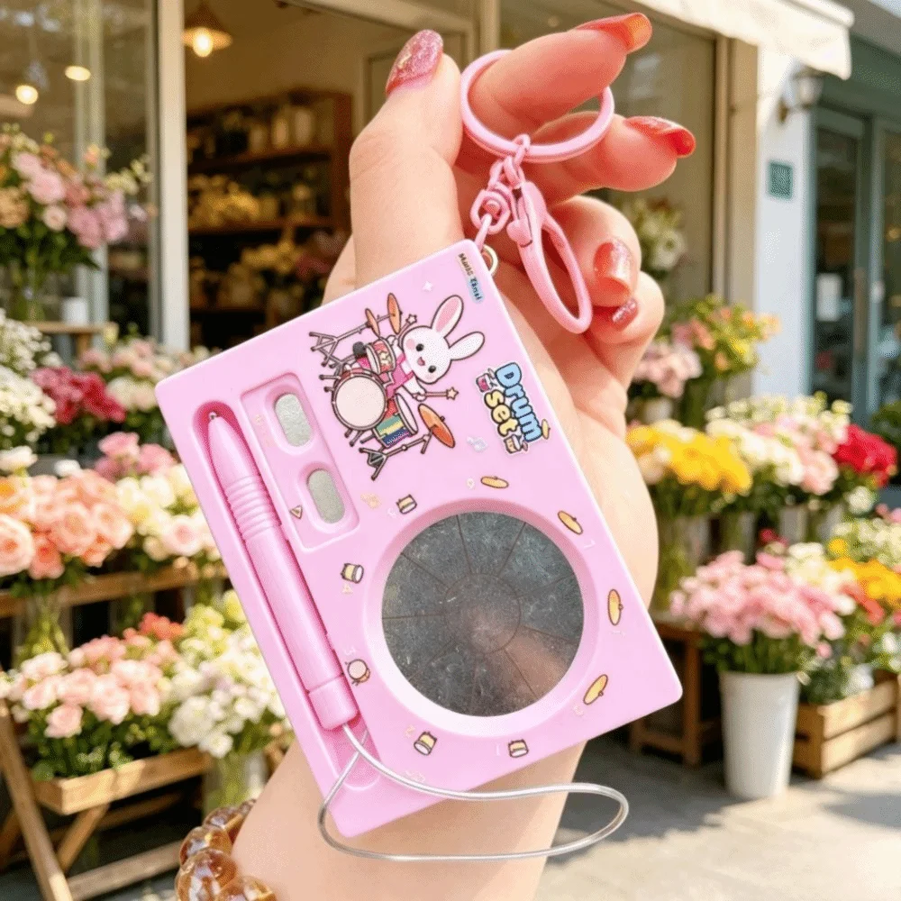 Recording Function Electronic Drum Keychain Portable Mini Size Electronic Piano Drum Keychain Cute Playable Music Keychain Small