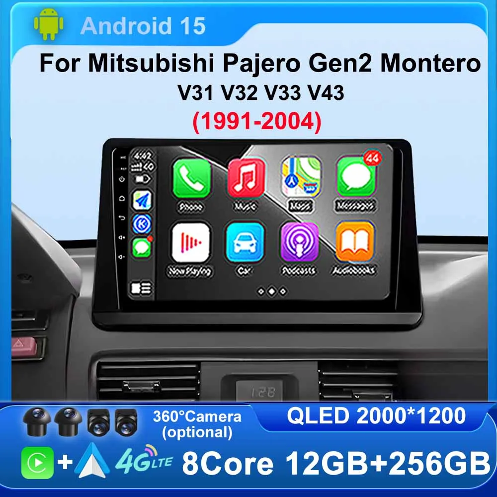Android Head Unit for Mitsubishi Pajero Gen2 Montero V31 V32 V33 V43 Car Radio Audio GPS Navigation Multimedia Stereo DVD Player