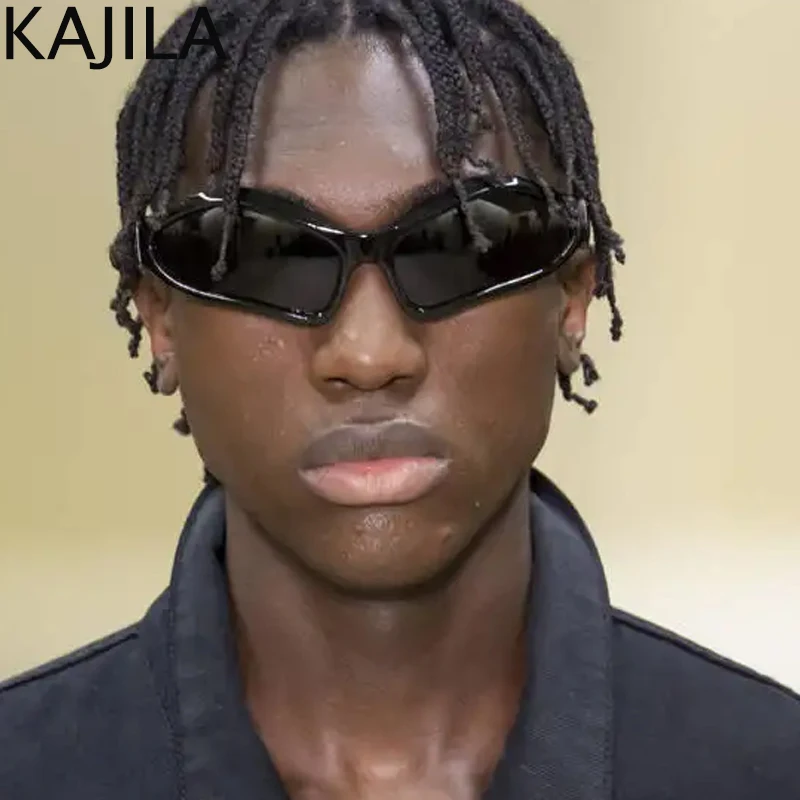Gafas de sol deportivas Y2k para hombre y mujer, lentes irregulares de marca de lujo, estilo Steampunk, Retro, 2000, 2024