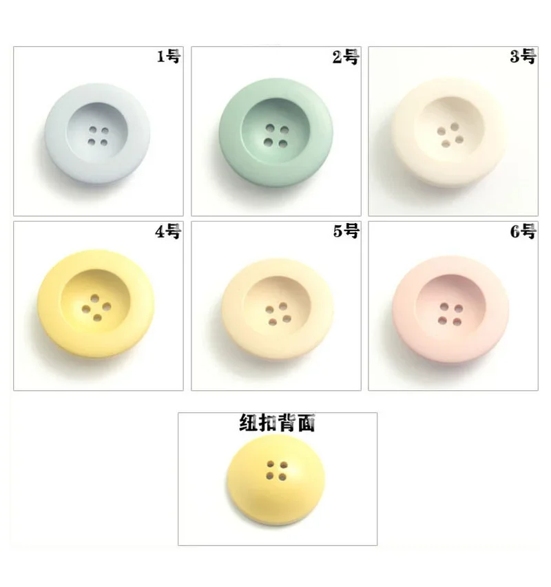 20PCS 4-Holes Buttons Four Eye Wide Edge Spray Color Resin Button Spot Wool Coat Windbreaker Button 18-30mm Craft Buttons