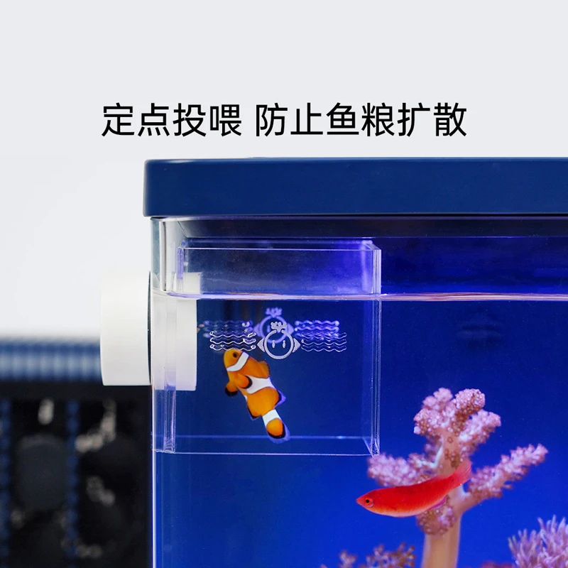 Magnetic Feeding Ring Small Fish Tank Aquarium Acrylic Fish Feeder Floating Feed Feeding Ring Anti-Muddy Water