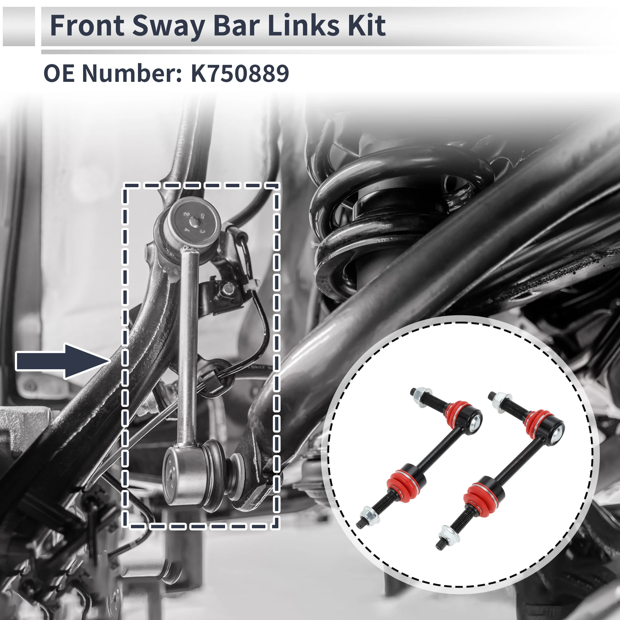 

UXCELL Front Stabilizer Bar Links for Dodge for Ram 2500 2014-2022 No.K750889 2 Pcs
