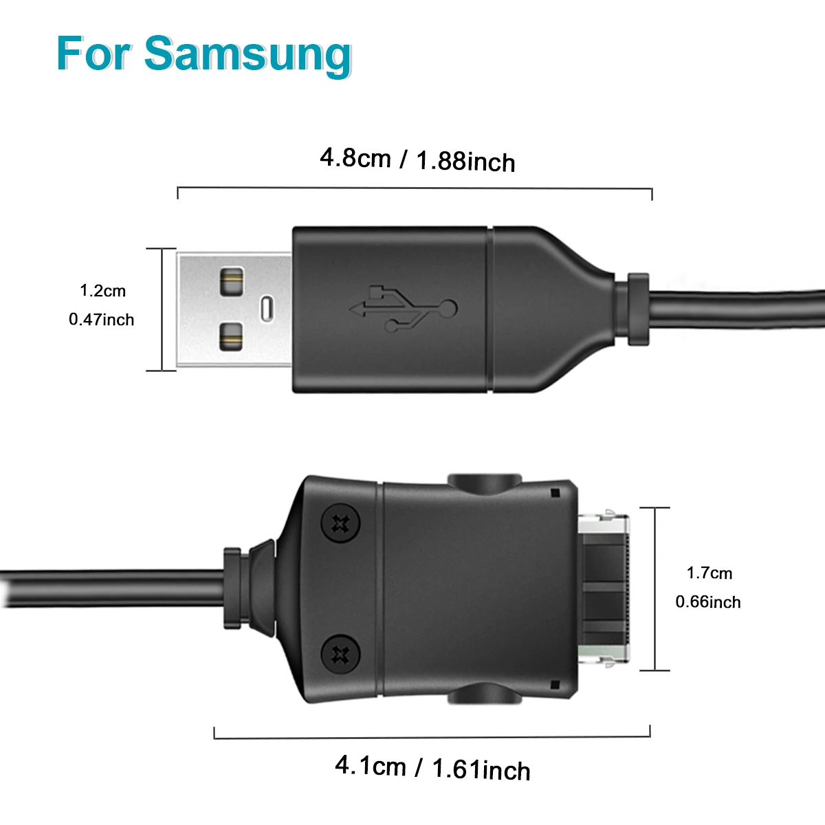 Kabel USB SUC-C2 do Samsung L70, L73, L74, L730, L830, L83T, U-CA5, NV3, NV5, NV7, i5, i6, i7, i70, i85, NV8, NV10, NV11, NV15 Kabel do ładowania — zdjęcie produktu 2