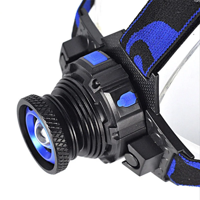 Zoomable Led Bright Headlamp Head Lamp  400LM Head Light Head Flashlight LED Headlight Build-in Rechargeable Battery  lantern