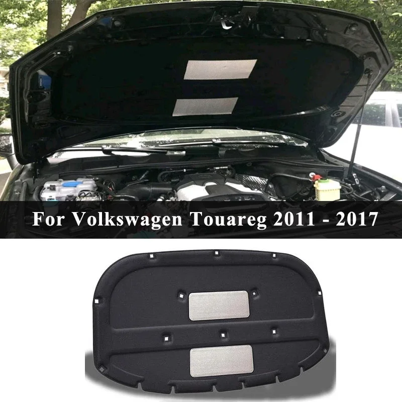 Car Front Hood Engine Sound Heat Insulation Cotton Pad Soundproof Mat Cover Foam For Volkswagen Touareg 2011 - 2017