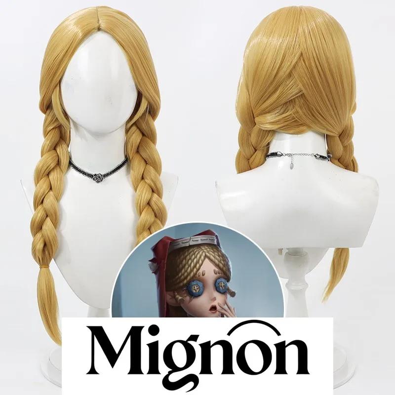 

Identity V Toy Merchant Anne Lester парик для косплея золотисто-желтый двойные косы головы подарок на Хэллоуин