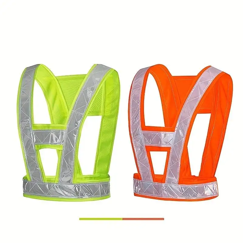 Reflective V shape Safety Vests , High Visibility Vests For Men And Women, Breathable Reflective Safety Vests For Outdoor Runnin