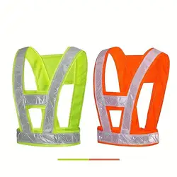 Reflective V shape Safety Vests , High Visibility Vests For Men And Women, Breathable Reflective Safety Vests For Outdoor Runnin