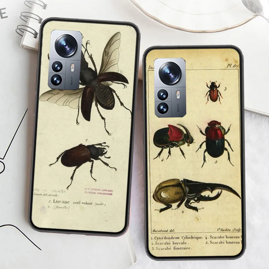 Bugs bees scientific decomposition Phone Case For Xiaomi Mi 13 12 11T 10T 12T Pro 12X 11i 11 Ultra 10 Lite 5G 9 8 6X 5X A1 A2 Co