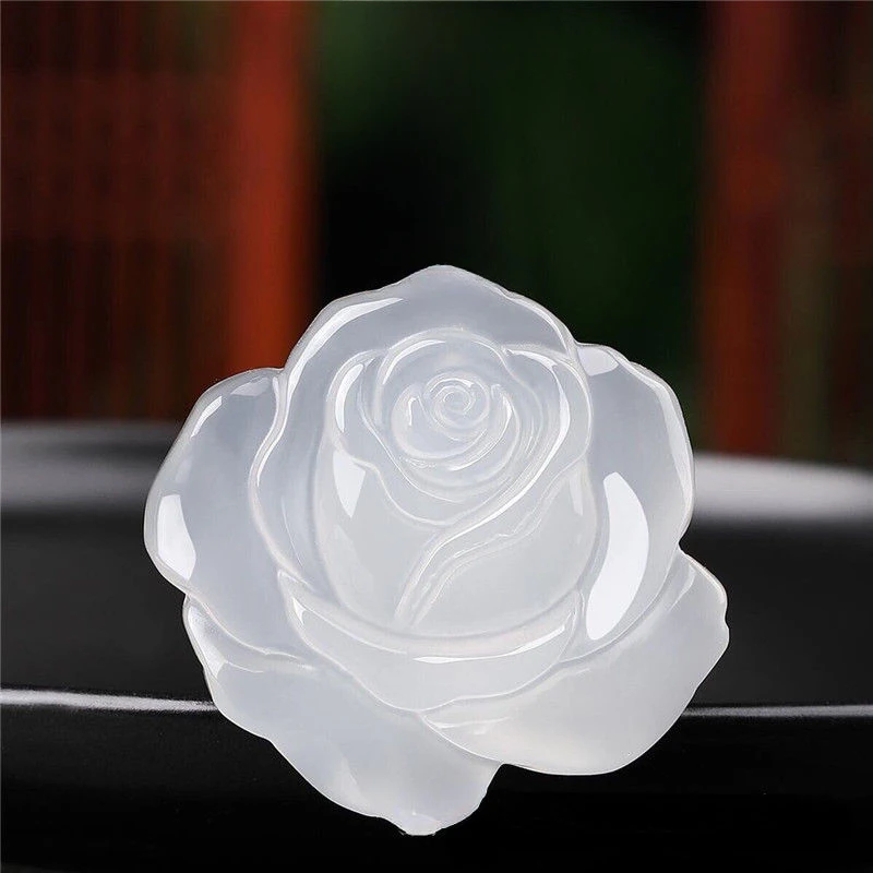 

Jade Marrow Rose Peony Flower Pendant Agate Flower Women's Pendant