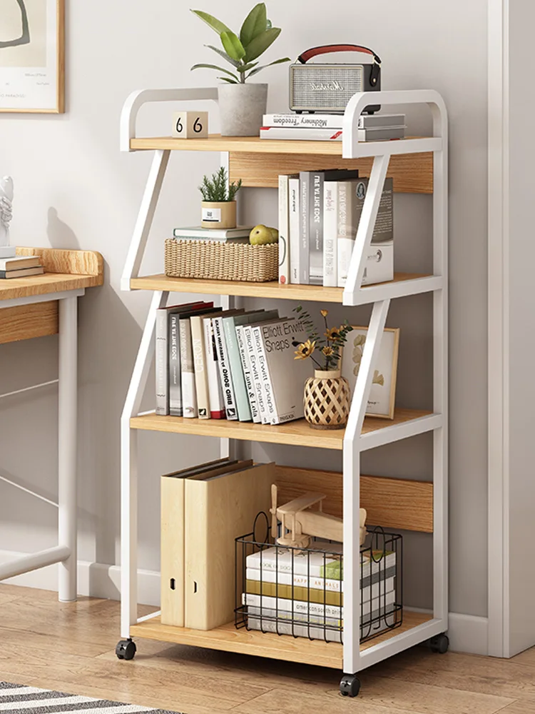 support-d'imprimante-metallique-moderne-et-simple-pour-usage-domestique-avec-rangement-multi-niveaux-plateau-pour-unite-centrale-et-roulettes-pour-un-deplacement-facile