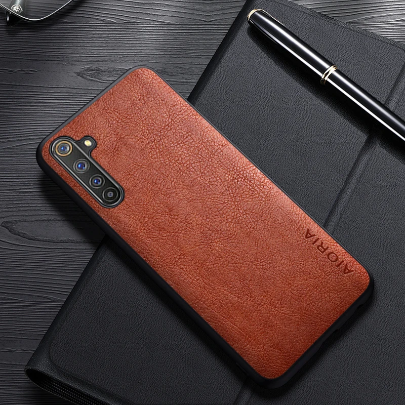 Case For Realme 6 Pro 6i Simple Design Luxury Leather Business Cover For Realme 6S Case