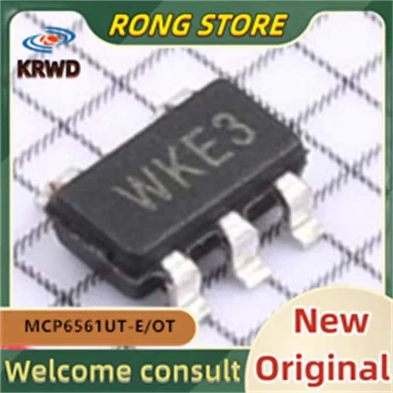 10PCS WKE3 New and Original Chip IC SOT-23-5 MCP6561UT-E/OT MCP6561UT-E MCP6561UT MCP6561 6561