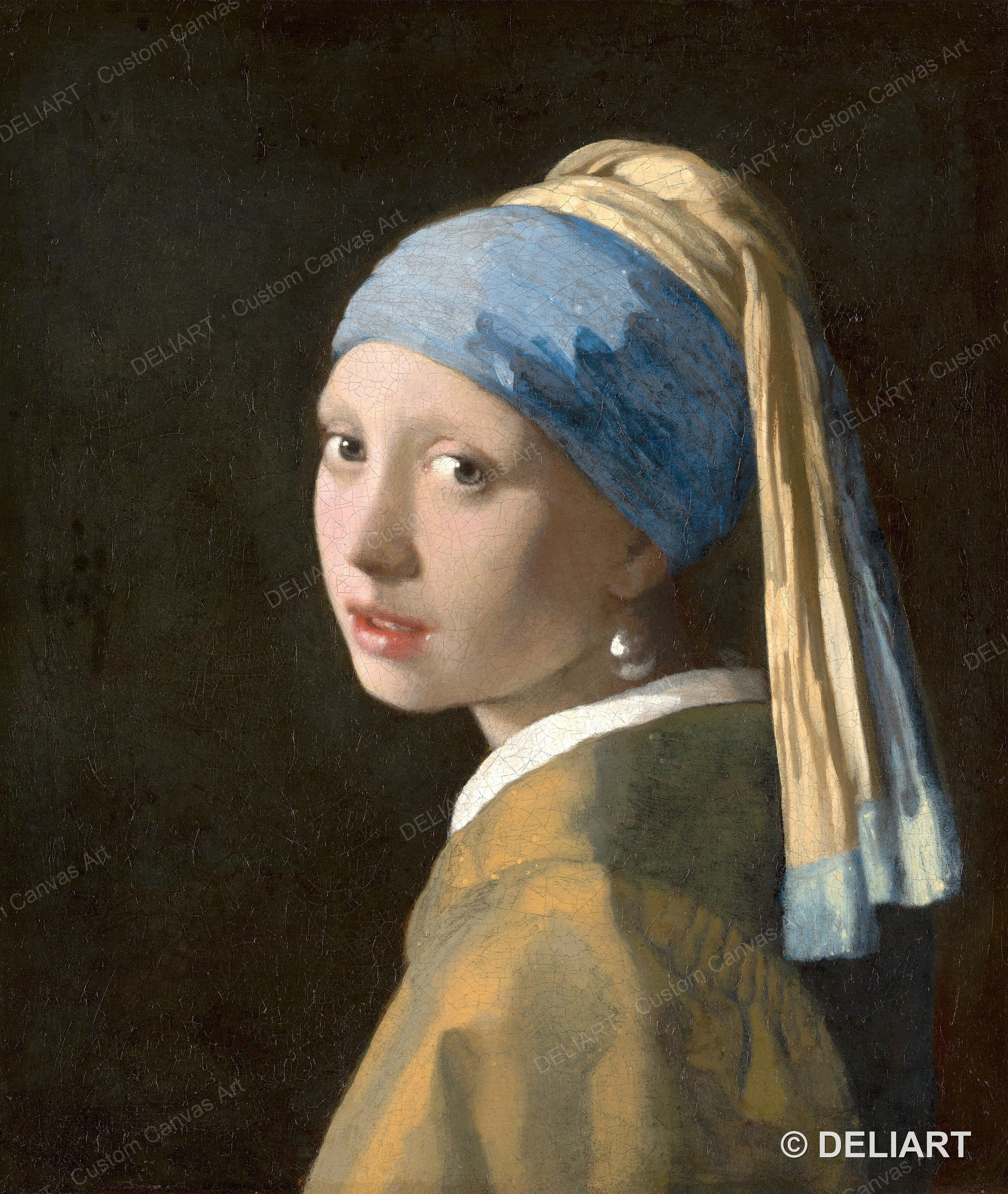 1 PC Vermeer Canvas Wall Art Girl with a Pearl Earring The Milkmaid Dutch Golden Age Famous Painting Poster Decor Unframed