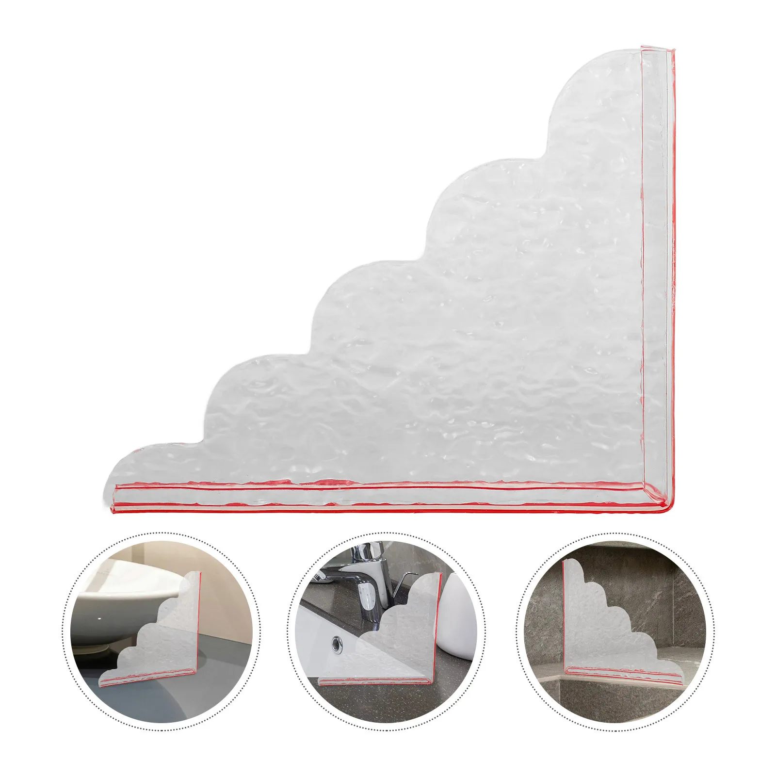 

1Pair Acrylic Bathtub Splash Guard Transparent Water Selfadhesive Shower Floor Protector Shower Water Guard