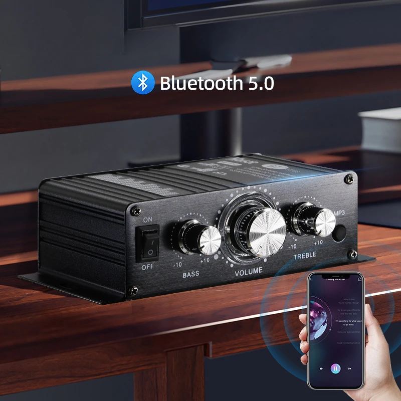 BT888 بلوتوث مكبر كهربائي 200 واط X2 2 قنوات صغيرة المنزل سيارة ستيريو الصوت أمبير