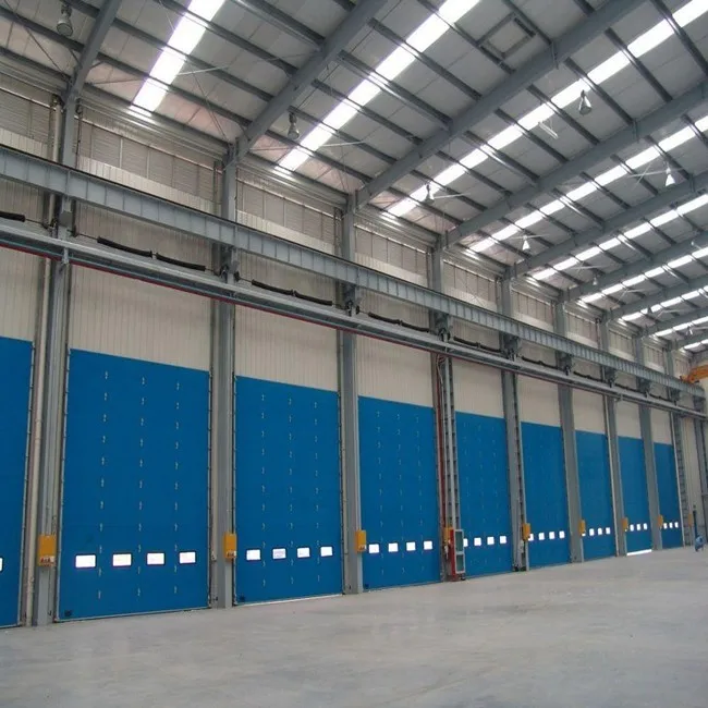China Manufacturer Stainless Steel Industrial Automatic Lift Sliding Overhead Custom Sectional Door for Warehouse Windproof
